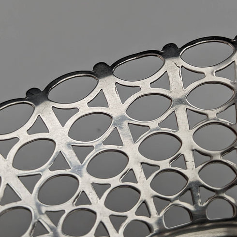 1960 British Antique Sterling Silver Mini Basket 54g Aidie Brothers